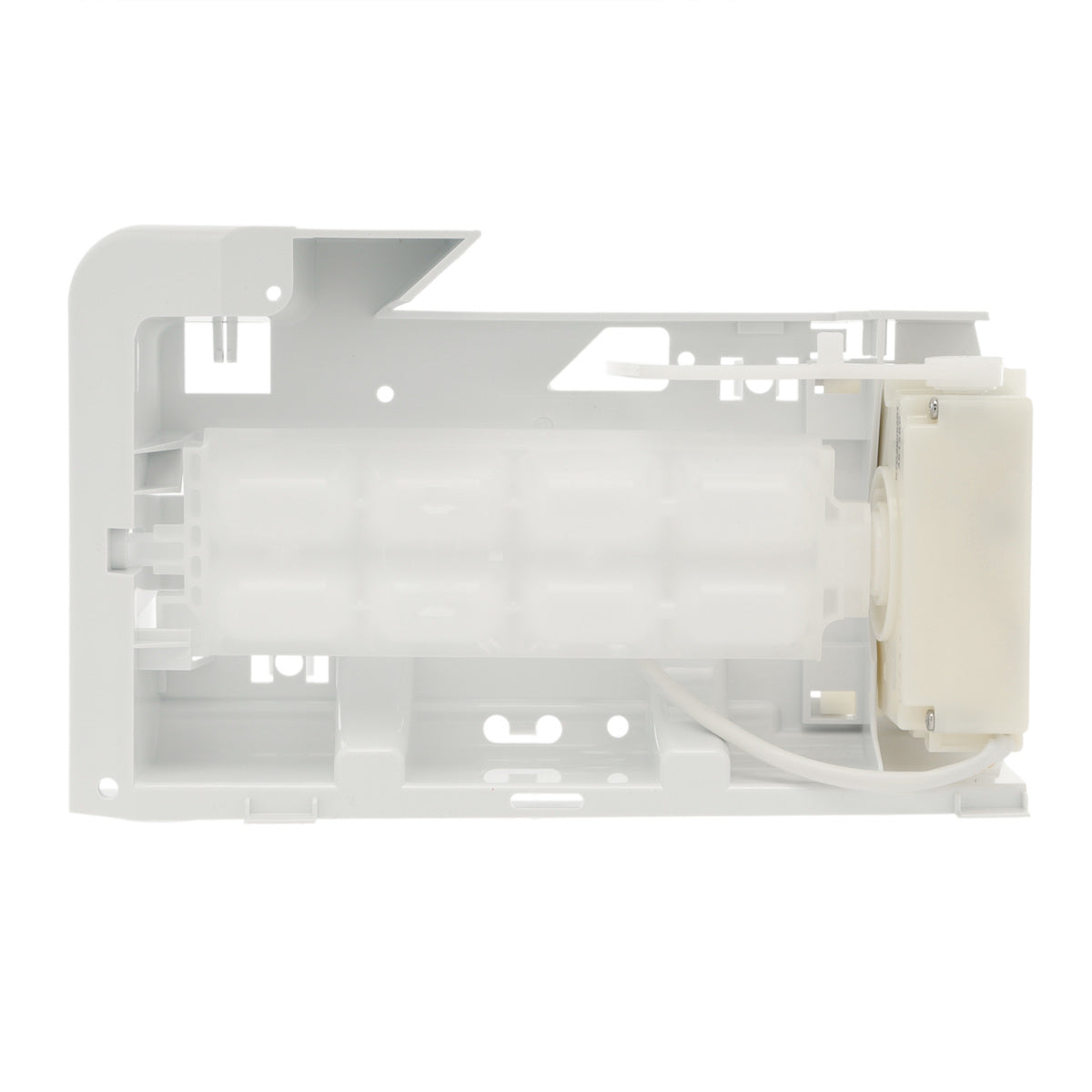 White electronic component on a white background