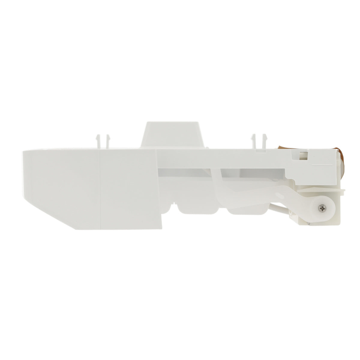 White electronic component on a white background
