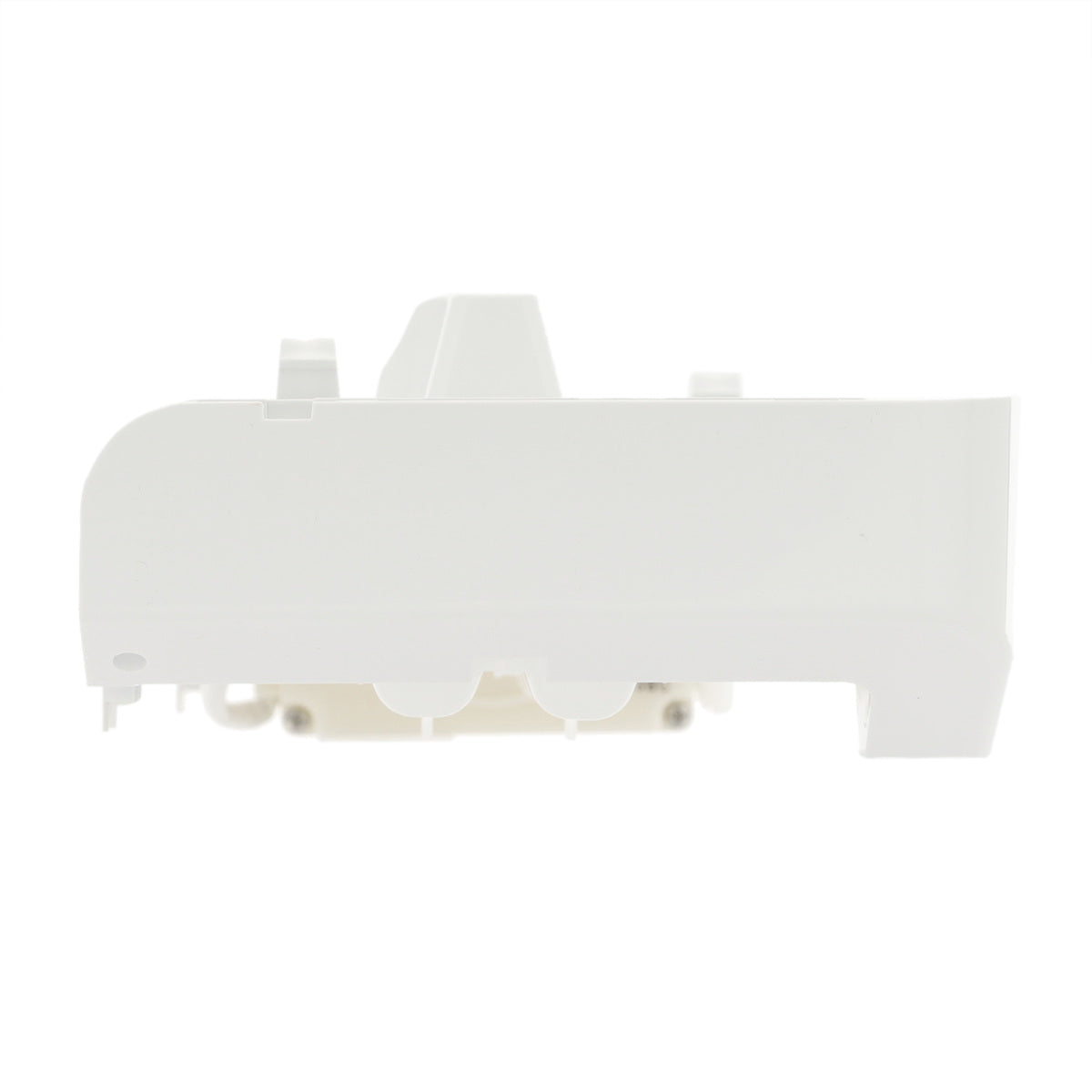 White plastic component on a white background