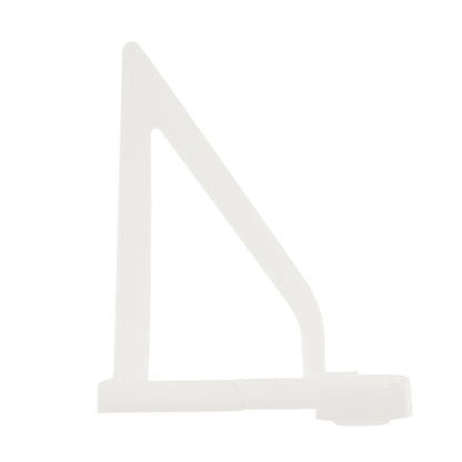 White plastic letter 'A' on a white background