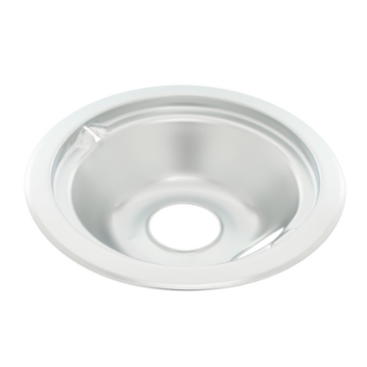 WS01L09257 GE Stove Burner Drip Pan - Regular 6" Chrome