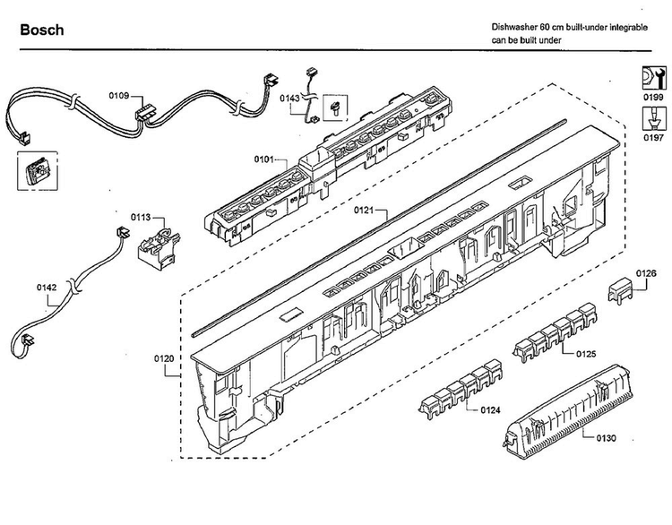 11031054 Bosch Dishwasher Operating Module