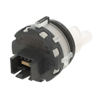 Mechanical component with black and white design on a white background