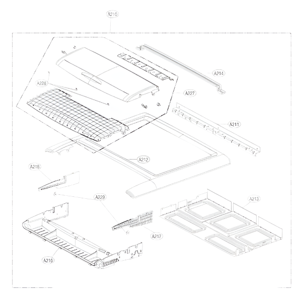 AGU75009403 LG Top Plate Assembly - Appliance Parts Canada