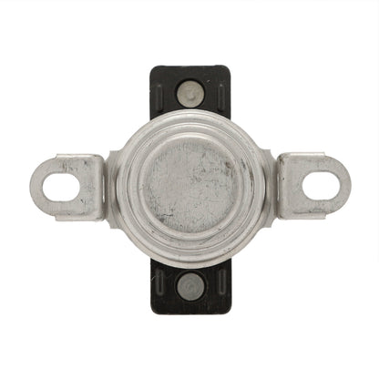 Mechanical component with metallic and black parts on a white background