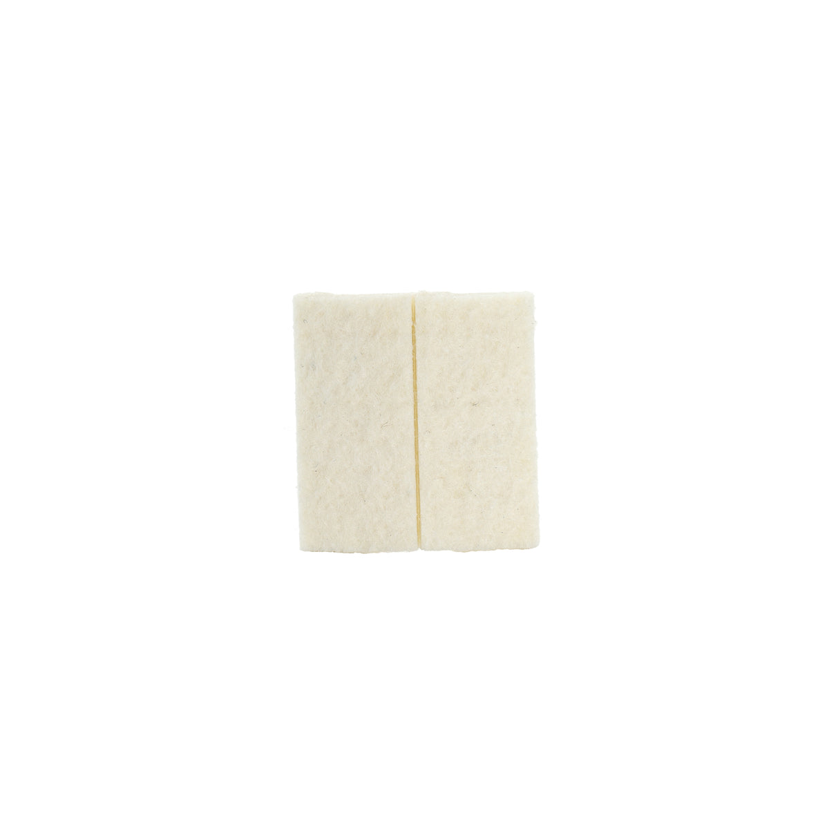 White notebook with a gold elastic band on a white background