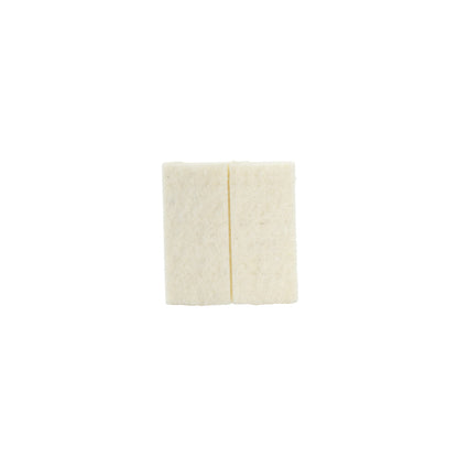 White notebook with a gold elastic band on a white background