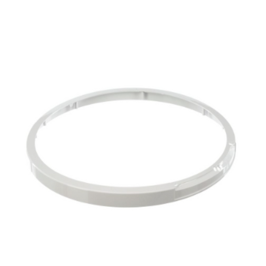 Silver bangle on a white background