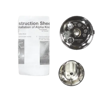 W10514146 Whirlpool Dryer Control Knob, Chrome
