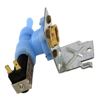 Electrical component with blue, gold, and metal parts on a white background