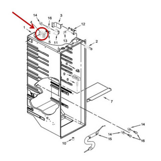 W11236851 Whirlpool Refrigerator Diffuser