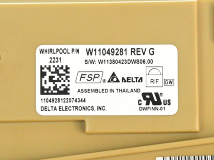 W11410065 Whirlpool Dishwasher Electronic Control Board