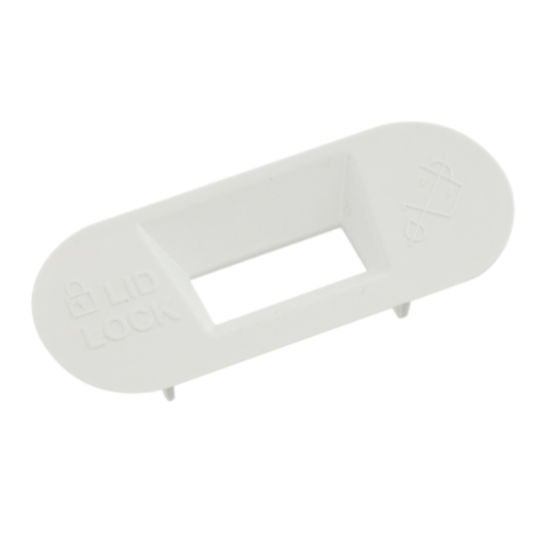 W11545554 Whirlpool Washer Lid Lock Bezel, White