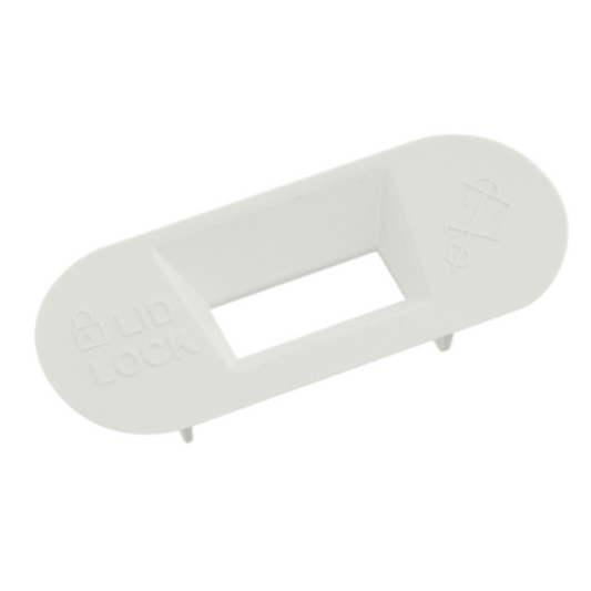 W11545554 Whirlpool Washer Lid Lock Bezel, White