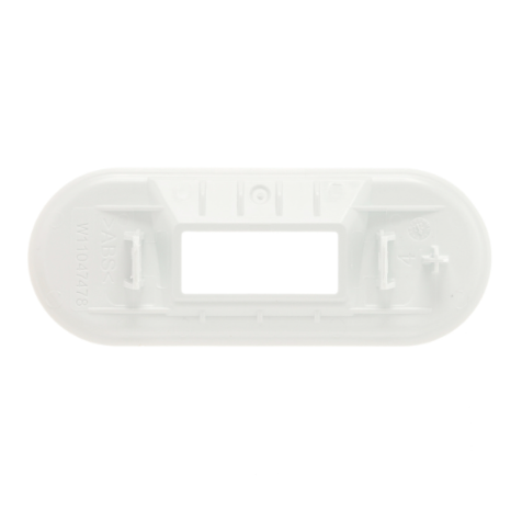 W11545554 Whirlpool Washer Lid Lock Bezel, White