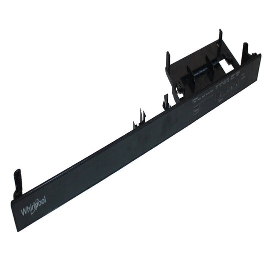 Black Whirlpool appliance rack on a white background