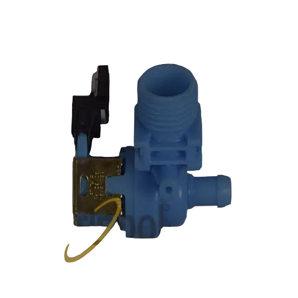 Blue mechanical valve on a grid background with Whirlpool logo.