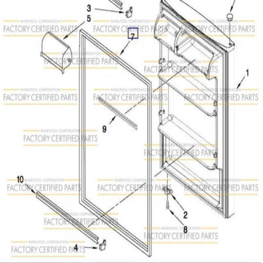 Whirlpool WP2319264T Refrigerator Door Gasket
