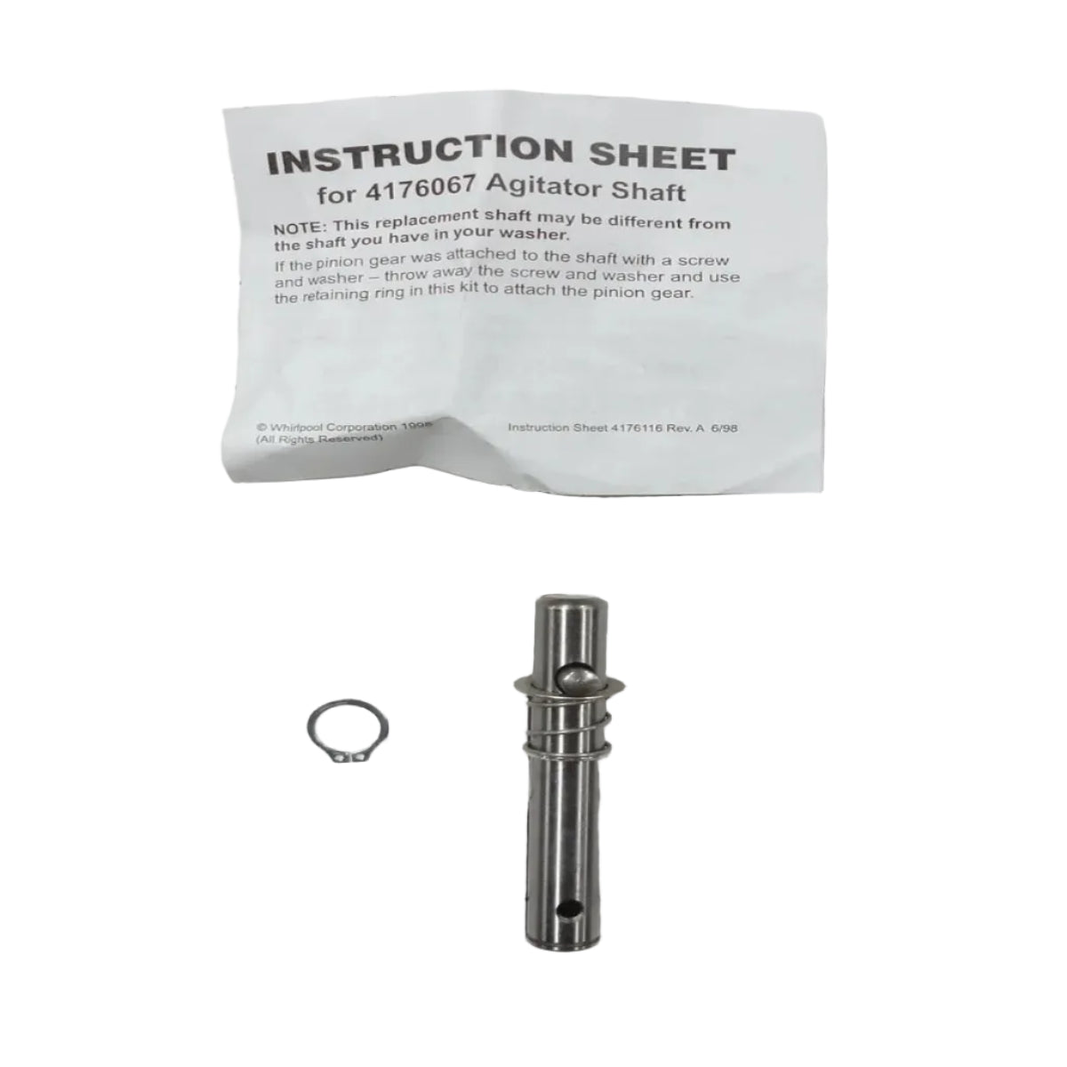 WP243368 Whirlpool Stand Mixer Agitator Shaft