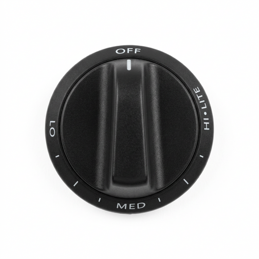 WP31905407B Whirlpool Range/Cooktop Top Burner Knob, Black