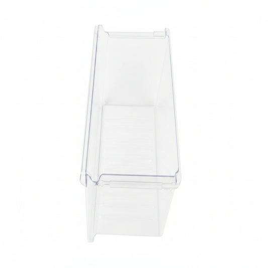 Factory certified parts packaging with clear plastic bag on a blue background