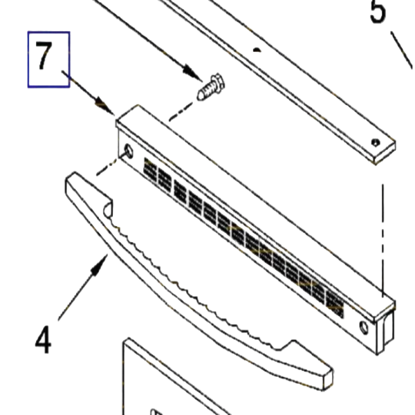 WP74003653 Whirlpool Stove Oven Door Top Trim - White
