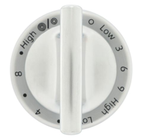 WP74011631 Whirlpool Range Dual Burner Knob, Stainless