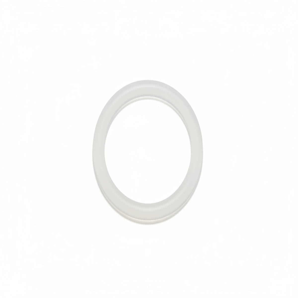 Clear plastic ring on a grid background