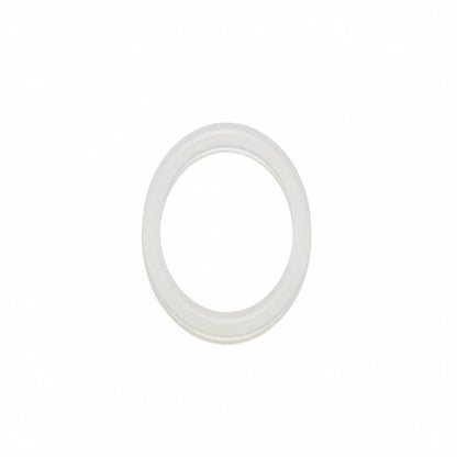 Clear plastic ring on a grid background