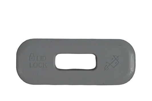 White plastic component with 'Solid Lock' text on a grid background