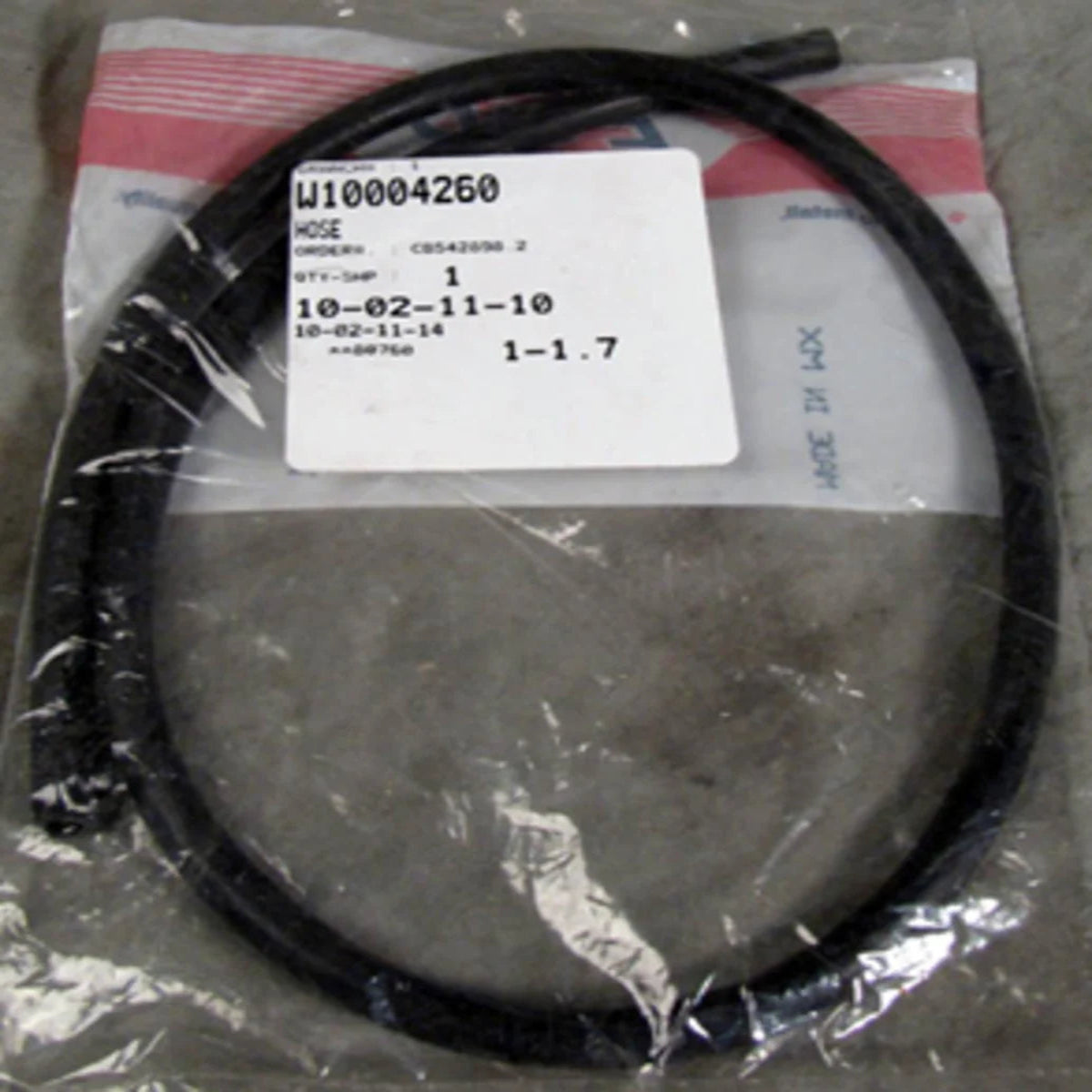WPW10004260 Whirlpool Washer Pressure Switch Hose