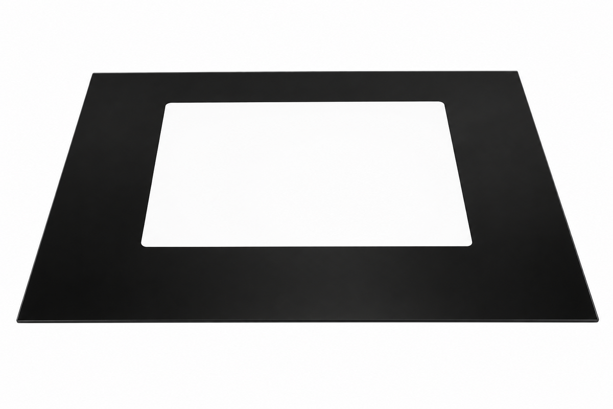 WPW10118455 Whirlpool Stove Outer Door Glass - Black