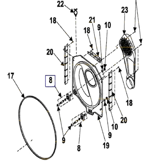 WPW10177428 Whirlpool Dryer Drum Roller & Axle