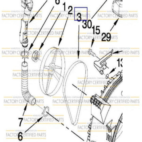 WPW10388418 Whirlpool Washer Driver Belt