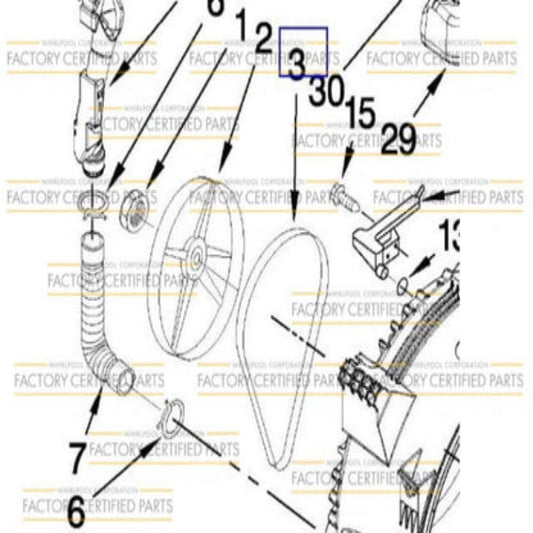 WPW10388418 Whirlpool Washer Driver Belt