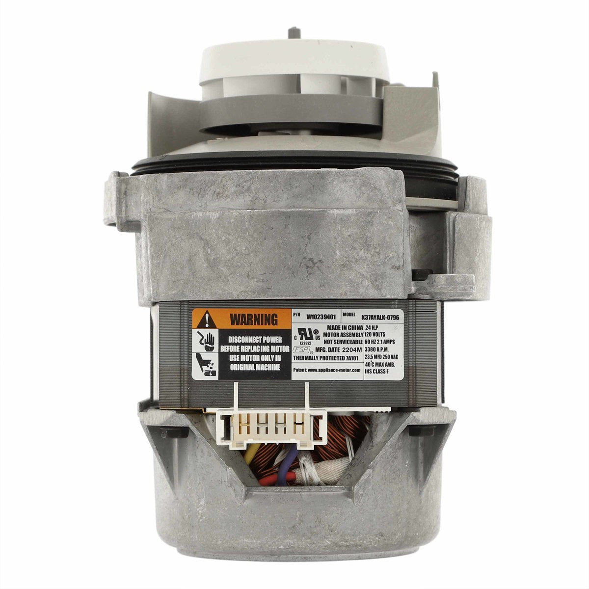 WPW10757217 Whirlpool Dishwasher Circulation Pump and Motor