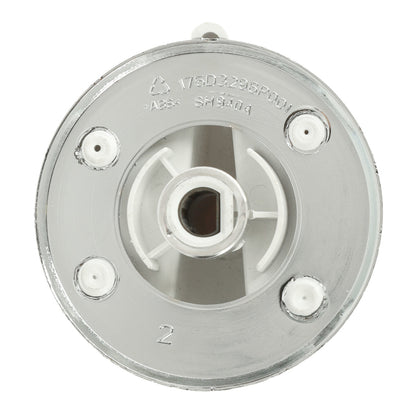 WW02F00278 GE Dryer Control Knob Assembly, White/Chrome