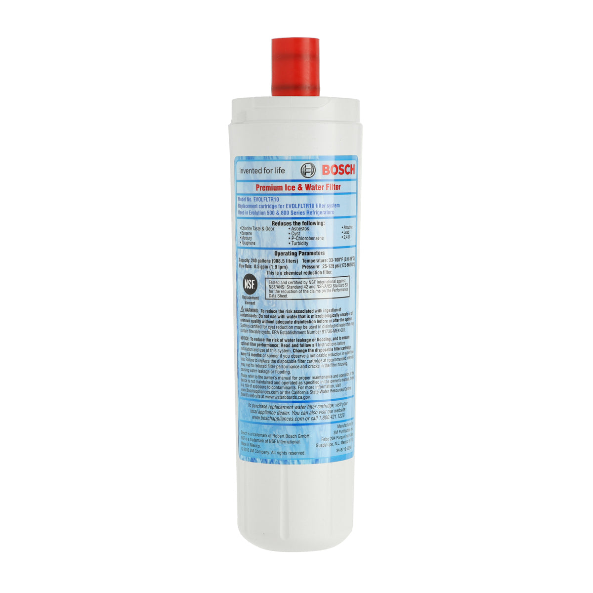 00640565 Bosch Refrigerator Premium Ice & Water Filter - Appliance Parts Canada