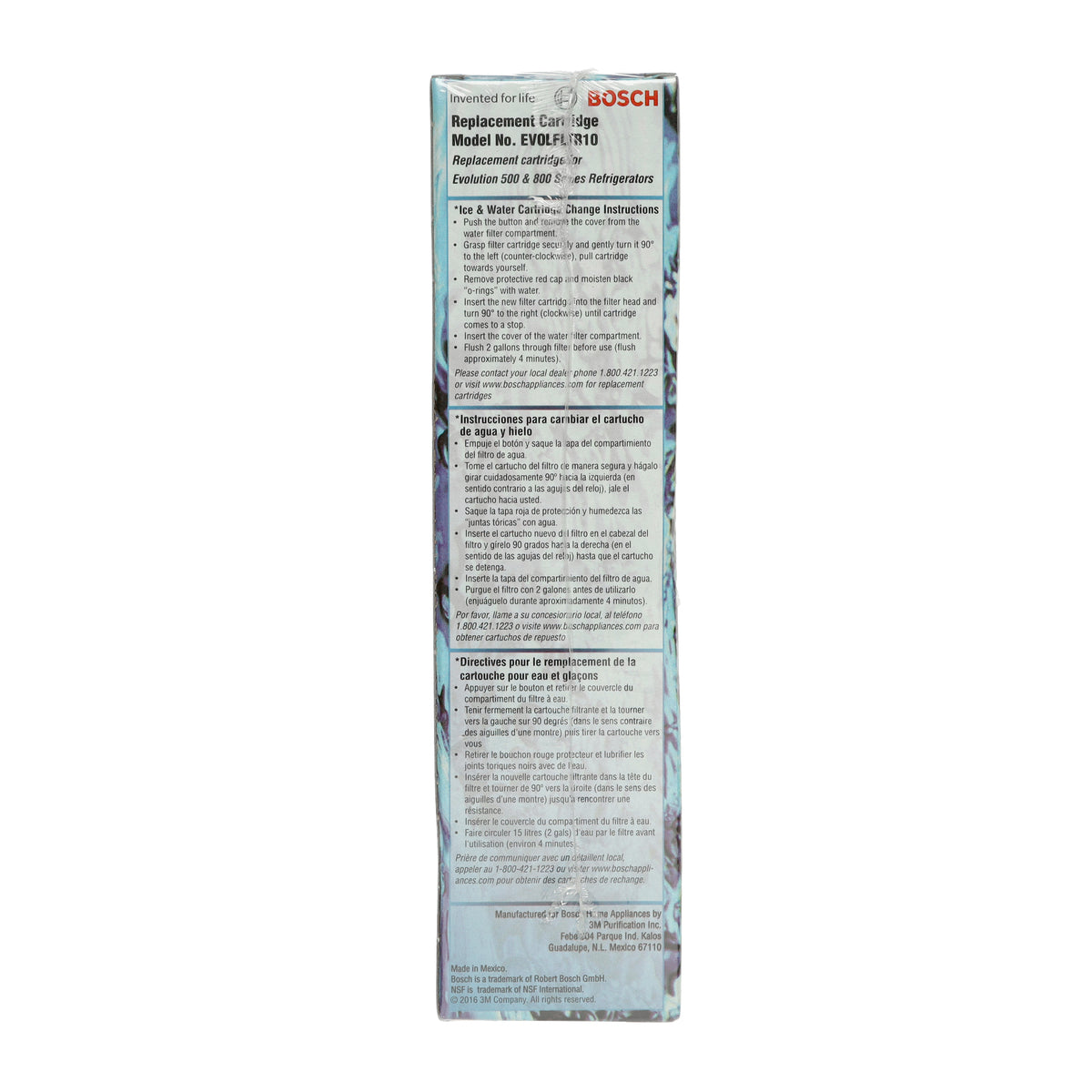 00640565 Bosch Refrigerator Premium Ice & Water Filter - Appliance Parts Canada