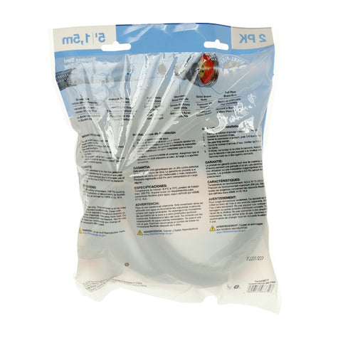 3805FFSS2 3/8 X 5' F/F SS INLET HOSE-2 - Appliance Parts Canada