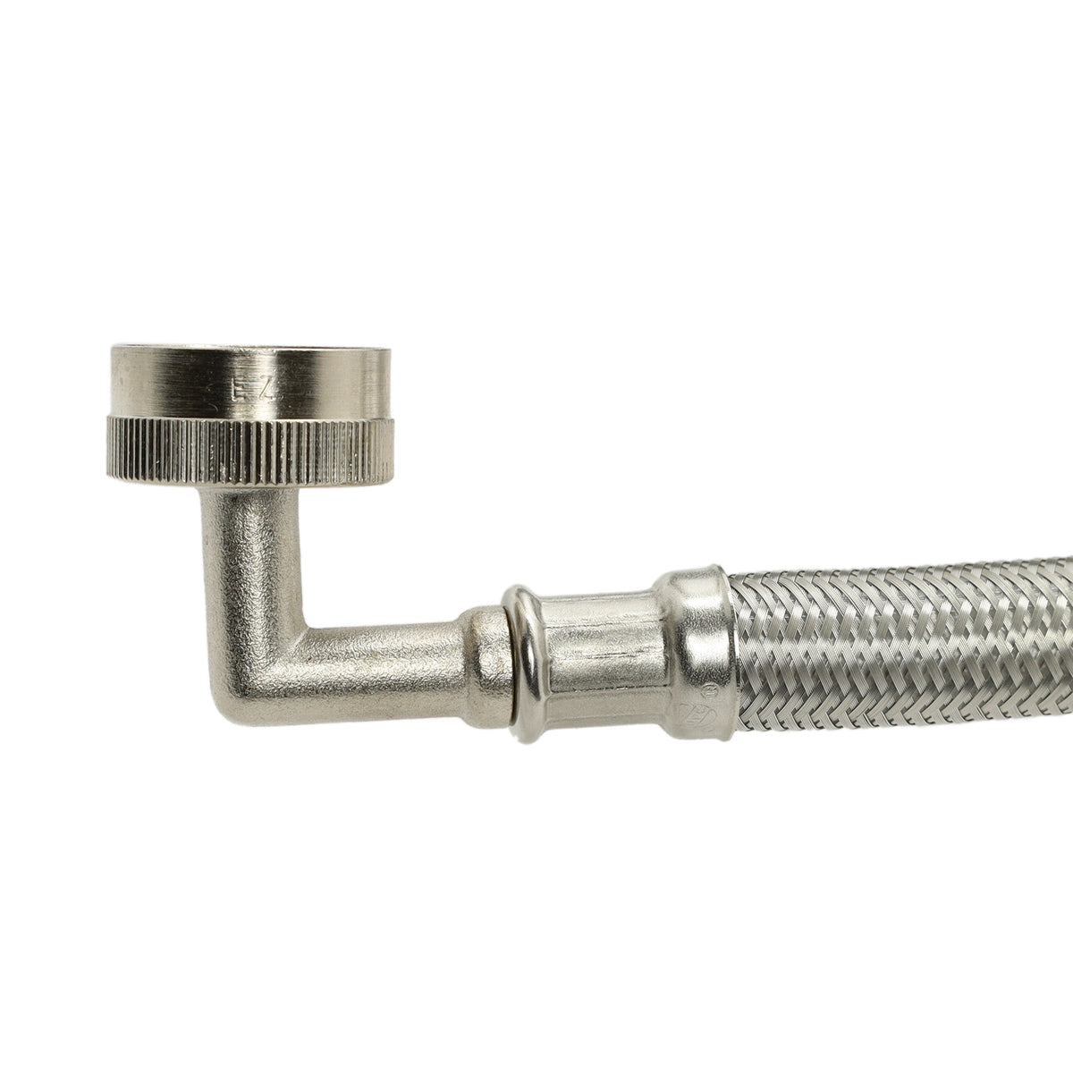 41065 5’ Stainless Steel Washing Machine Hoses with 90° Elbow - 1 Pair - Appliance Parts Canada