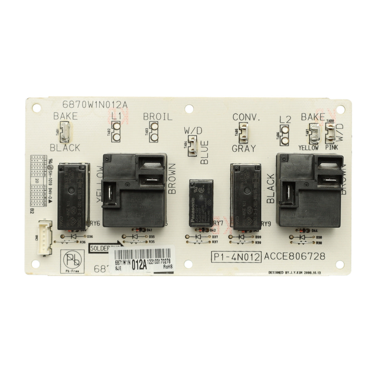6871W1N012A LG Electric Oven Relay Control Board - Appliance Parts Canada