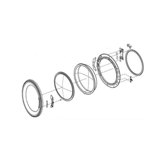 ADC72301112 LG Dryer Door Assembly - Appliance Parts Canada