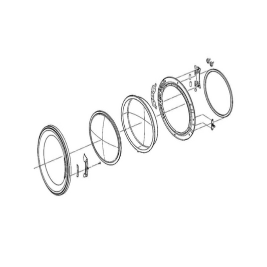 ADC72301113 LG Dryer Door Assembly - Appliance Parts Canada