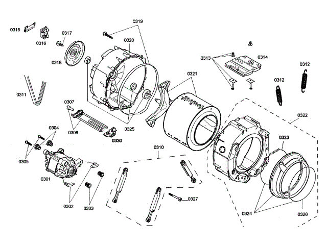 Bosch 00248663 TUB FRONT - Appliance Parts Canada