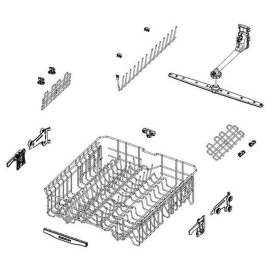 DD82-01753A Samsung Dishwasher Upper Basket Assembly - Appliance Parts Canada