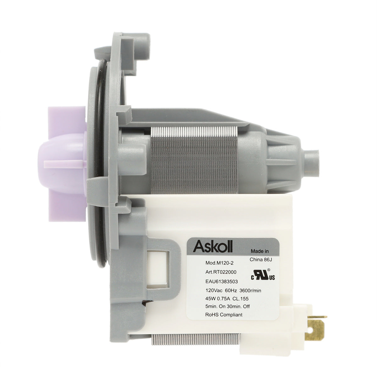 EAU61383503 LG Washer Circulation Pump AC Motor Assembly - Appliance Parts Canada