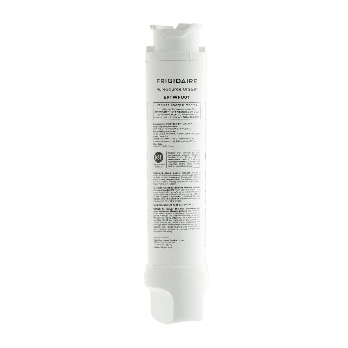 EPTWFU01 Frigidaire PureSource Ultra II Water and Ice Refrigerator Filter - Appliance Parts Canada