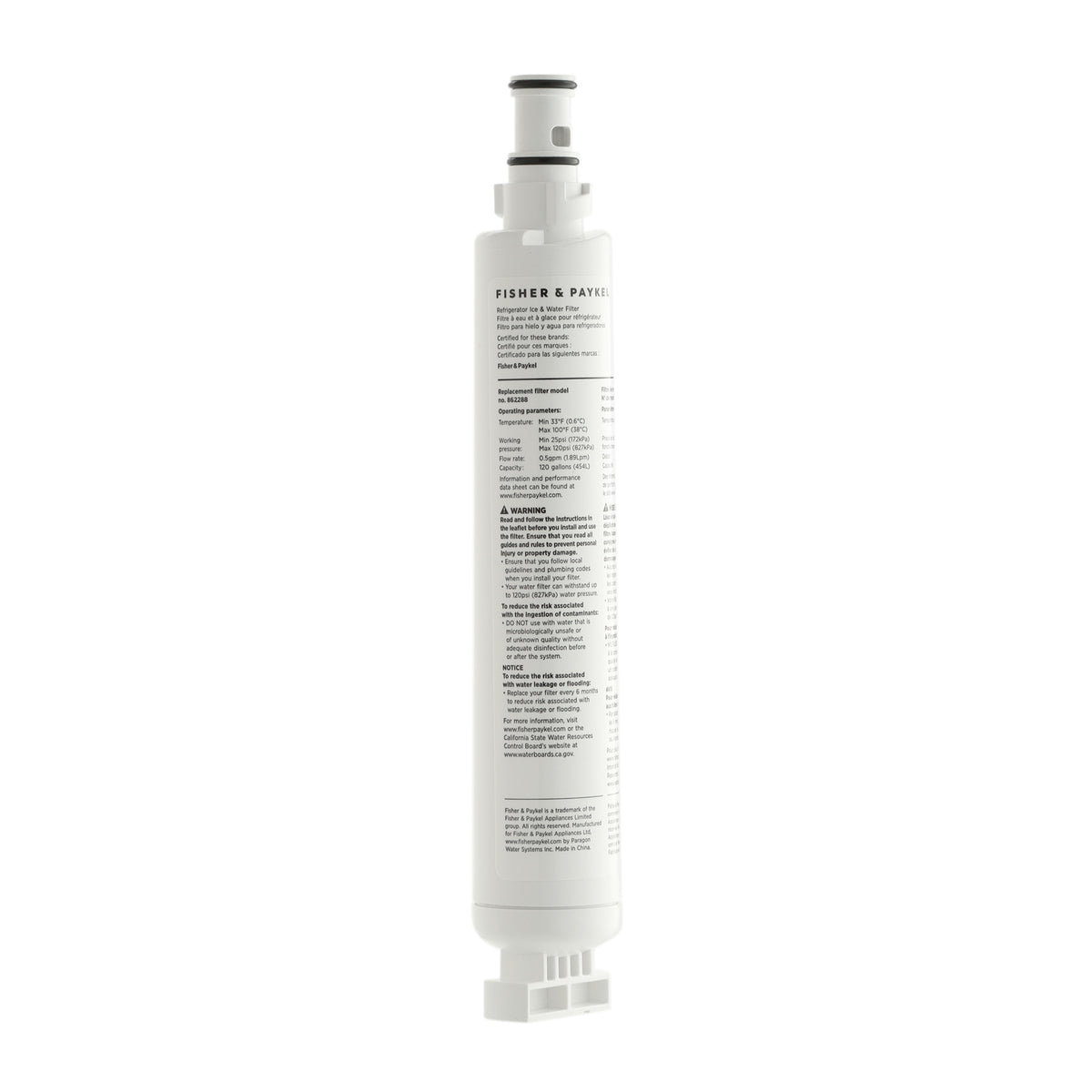 Fisher & Paykel / DCS 862288 Fisher & Paykel Refrigerator Water Filter WP FWC1 - Appliance Parts Canada