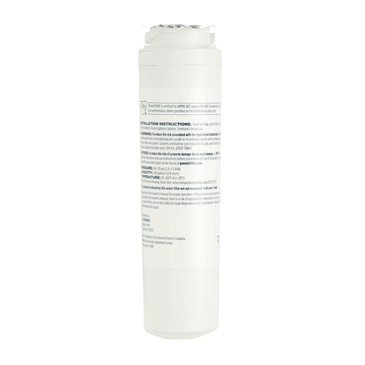 WG03F00676 GE Refrigerator SmartWater MSWF Water Filter - Appliance Parts Canada